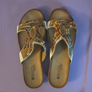 Women's Beaded Sandals - Multicolor